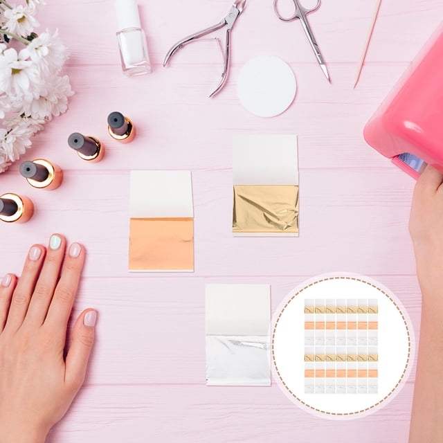 unbranded Hojas De Papel Dorado Para Manicura Con De Papel Metalizado Variado