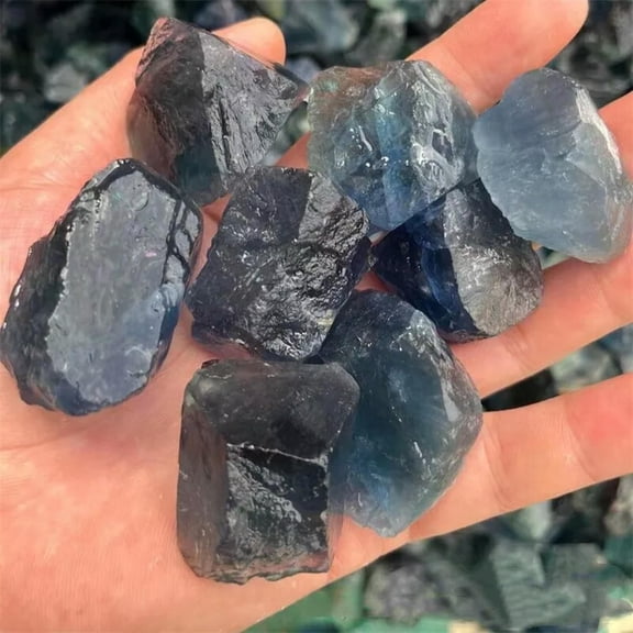 MATROOY Raw Rough Natural Blue Fluorite Rocks Chunks Crystal Chakra Mineral Specimen 1PC