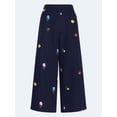 thumbnail image 5 of Free Assembly Women's Embroidered Wide Leg Cropped Pants, 26" Inseam, Sizes 0-18, 5 of 5