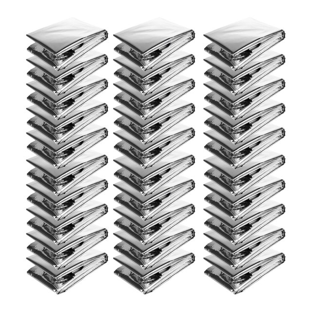 6x 5x Manta térmica de emergencia Manta de lámina grande Poncho de lluvia reflectante de doble cara Manta de supervivencia para equipo de kusrkot Manta de supervivencia