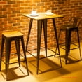 thumbnail image 7 of SEGMART Bistro Height Bar Table, Square Pub Table Bar with Metal Frame, Height Counter Tall Breakfast Kitchen Table, High Top Coffee Cocktail Table for Dining Patio Outdoors, Antique Black, S6708, 7 of 7