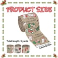 thumbnail image 4 of Apeya Cute Christmas Burlap Ribbon with Plaid Snowflake Tree Stocking Pattern 2.5 Inch 5 Yards for Gift Wrapping Wreath Bows Holiday DIY Crafts, 4 of 6