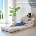 thumbnail image 2 of YOSHOOT Bean Bag Bed Folding Sofa Couch with Pillows Floor Mattress for Adults, Extra Thick and Long Floor Sofa, Full Floor Couch Bed for Bedroom Living Room, Beige, 30x91 Inch, 2 of 8