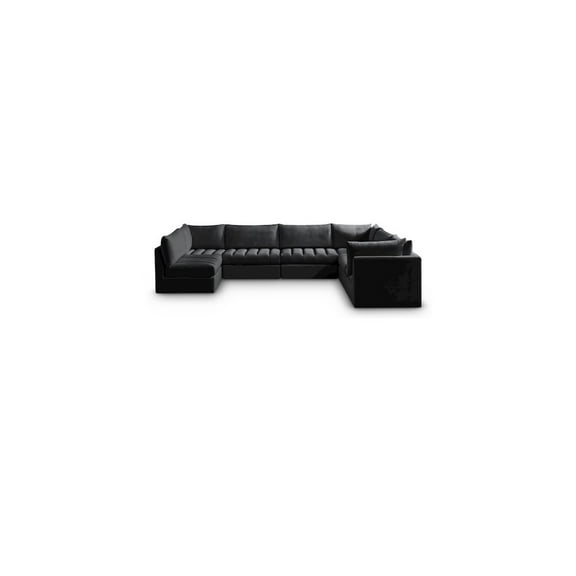 Meridian Furniture Jacob Black Velvet Modular Sectional