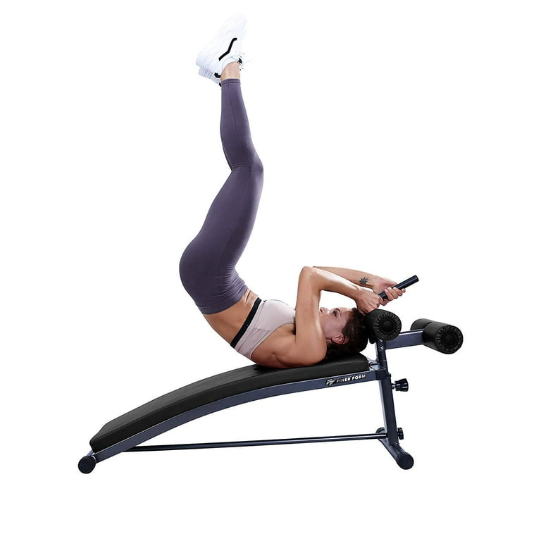 Finer Form Home Workout Equipment Gym Quality Sit Up Bench with Reverse Crunch Handle for Ab Exercises Black Walmart