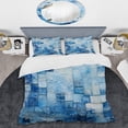 thumbnail image 2 of Designart "Botanical Tiles in Blue and White V" Abstract Tile Bedding Covert Set - Abstract Blue Modern Bed Set With 2 Shams, 2 of 5
