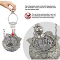 thumbnail image 5 of Antique Silver Oriental Moroccan Ramadan Lantern Metal Hanging Pendant Light Candle Lantern Lamp Decorative Decor Indoor Outdoor - Small, 5 of 15