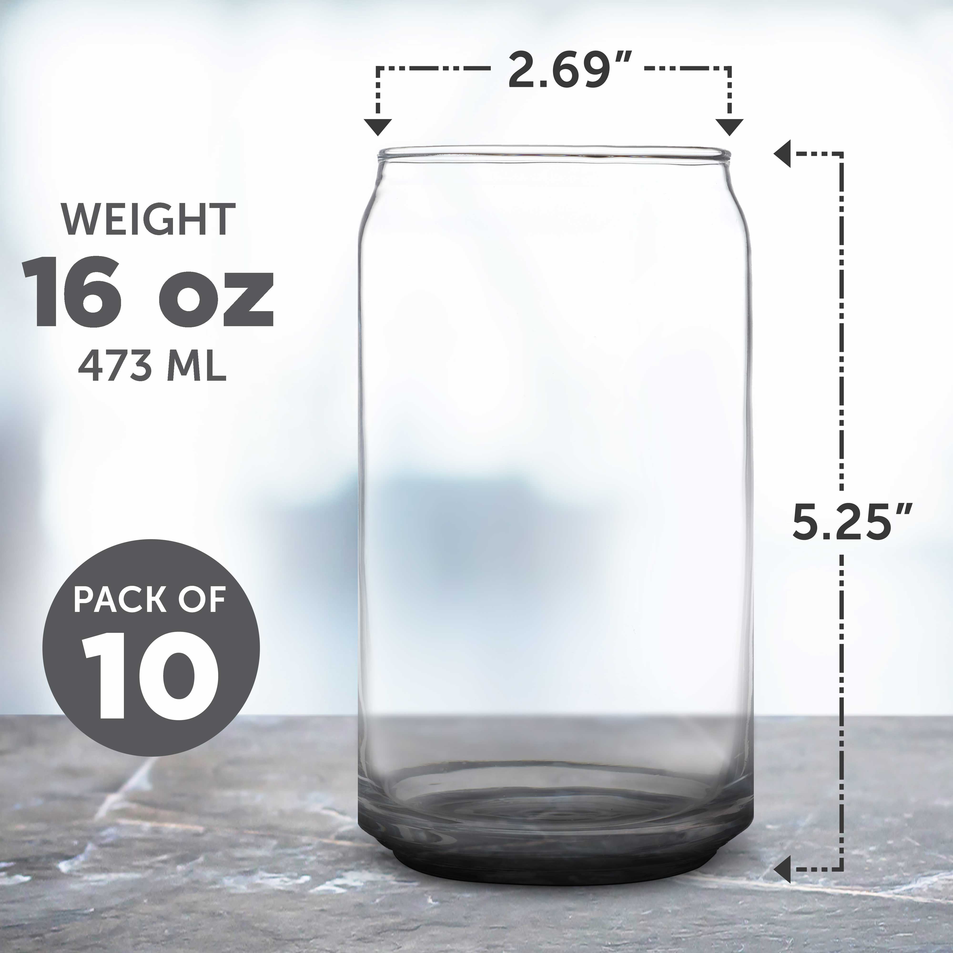 Ecodesign Drinkware Beer Glass Can Shaped 16 oz - Pint