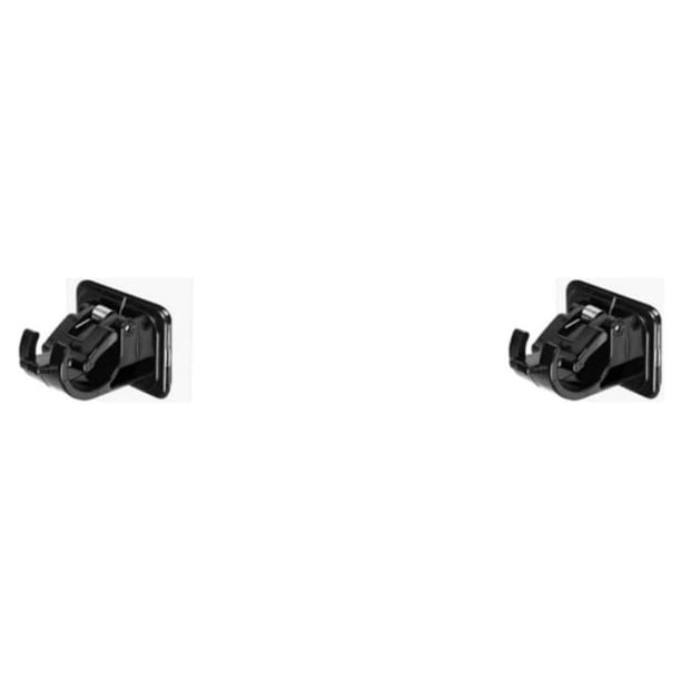 Kearding Barra de cortina para ventana de cocina para el hogar, Clip para dormitorio, sin clavos, sin pinchazos, barra de toalla desmontable, Negro 1pc 2piezas