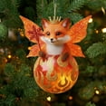thumbnail image 7 of Christmas Animals Round Balls and 2D Christmas Tree Decorations, a Set of Festive Ornament Balls Featuring Adorable Woodland Creature Illustrations, 7 of 7