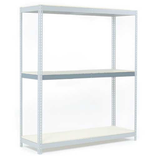 Global Industrial B2296800 96 x 24 in. Additional Level Wide Span Rack with Wood Deck, Gray