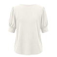 thumbnail image 5 of Naotn Half Short -Sleeve Shirts for Women Summer Casual Loose Fit Crew Neck Tops Trendy Beach Holiday Button Blouses, 5 of 8