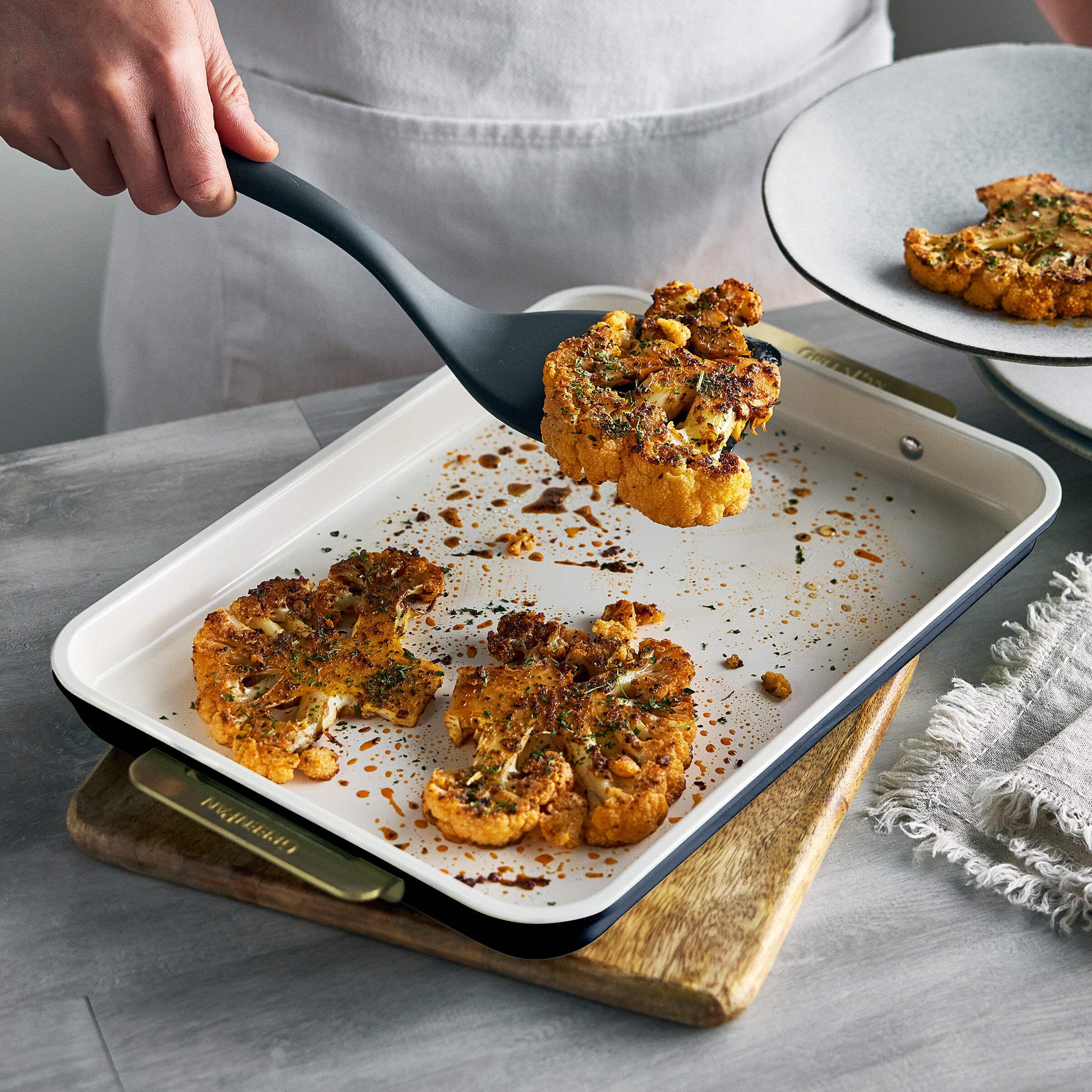 GreenPan Reserve 13" x 9" Quarter Sheet Baking Pan, Ceramic Nonstick Baking Pan, Oxford Blue