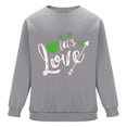 thumbnail image 6 of WREESH Mens Crewneck Sweatshirts Graphic Valentine's Day Love Printed Crewneck Sweatshirts Casual Pullover Gray, 6 of 6