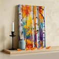 thumbnail image 3 of Autumn Birch Tree Grove Canvas Wall Art for Living Room Bedroom Bathroom, Rustic Farmhouse Country Orange Yellow Landscape Canvas Art Wall Decor, Artwork for Walls Home Office Decor, 8"x12", 3 of 9