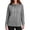 Gray, variant on Hoodies for Women Cowl Neck Contrast Drawstring Drop Shoulder Long Sleeve Loose Casual Pullover Sweatshirt with Side Pockets