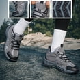 thumbnail image 2 of CZV Women's Outdoor Hiking Shoes, Non-Slip Comfortable Work Shoes, Breathable Lightweight Sneakers for Hiking, Camping, Fishing, Casual.Gray, 2 of 8