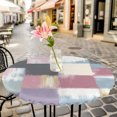 thumbnail image 6 of Abstract Colorful Round Tablecloth for 36-44 Inch Tables,Fitted Table Cover with Elastic Edge,Modern Geometric Grunge Art Ombre Waterproof Outdoor Table Cloth Protector for Patio Garden Dinner Picnic, 6 of 9