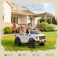 thumbnail image 6 of iYofe 24V 2 Seater Licensed Ford F-150 Raptor Powered Ride-On Truck with Remote & Safety Belt, White, 6 of 9