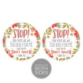 thumbnail image 5 of Stylish Floral Stop! Don't Touch Baby Car Seat Sign / Modern Illustrated Baby Stroller Tag, 5 of 5