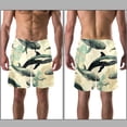 thumbnail image 3 of luoweisi Men's Beach Shorts Quick Dry Swim Trunks with Mesh Lining Whale XL, 3 of 5