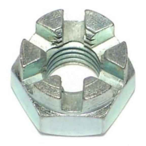1/4"-28 Zinc Plated Steel Fine Thread Castle Hex Nuts (16 pcs.)