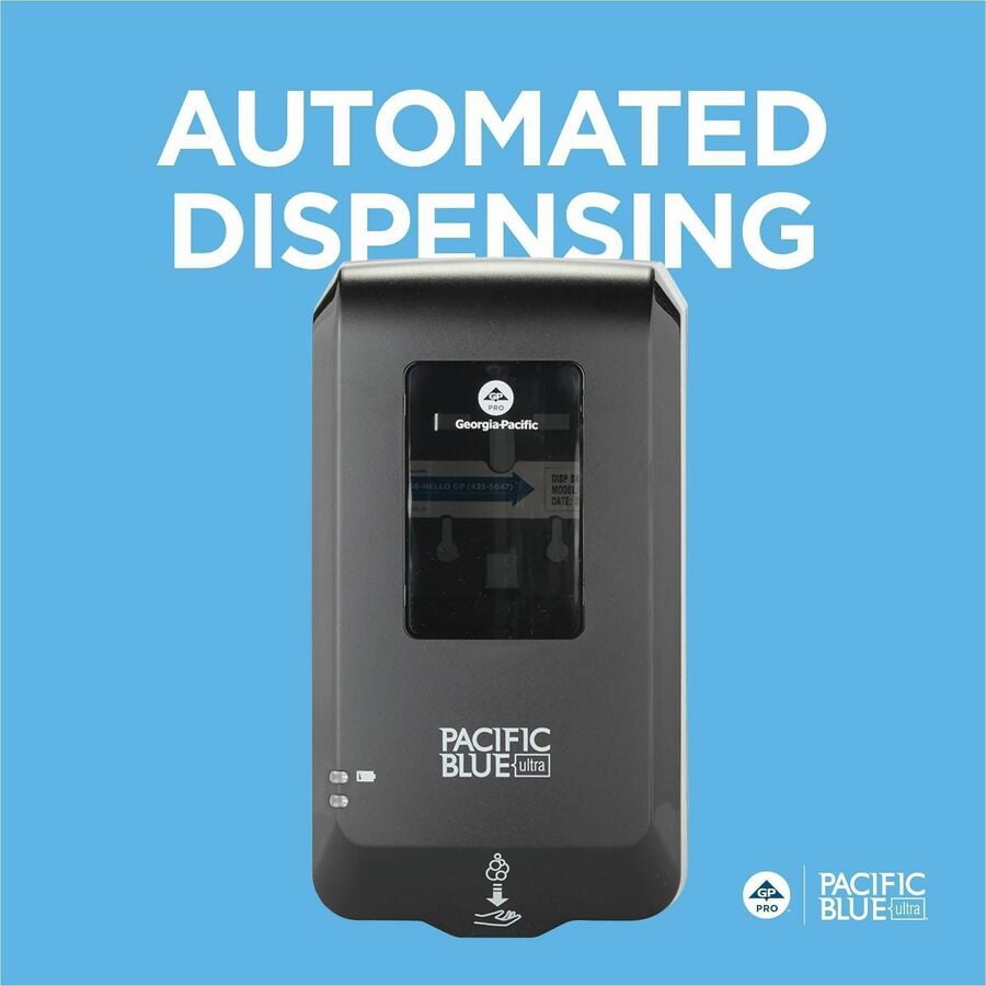 Pacific Blue Ultra Automated Touchless Soap & Sanitizer Dispenser by GP Pro - Automatic - Touch-free, Durable, Hygienic, Site Window - Black - 1Carton