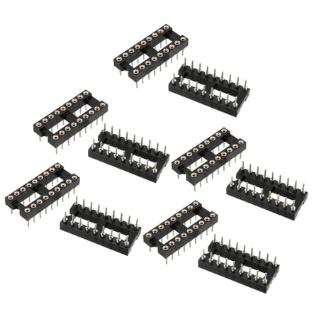 Lot De 6 Supports CI DIP 16 Broches 2,54 Mm - Uxcell - Pour Soudure Et Adaptation - Neuf
