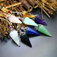 thumbnail image 5 of HOOUN 7 Chakra Beads Natural Stone Crystal Pendulum Hexagonal Reiki Healing Pendant-Aventurine, 5 of 9