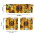 thumbnail image 6 of Country Wildflower Curtains 24 Inch Short - 3 Panel Vintage Bohemian Farmhouse Set with Floral Print, Rod Pocket Kitchen, 6 of 6