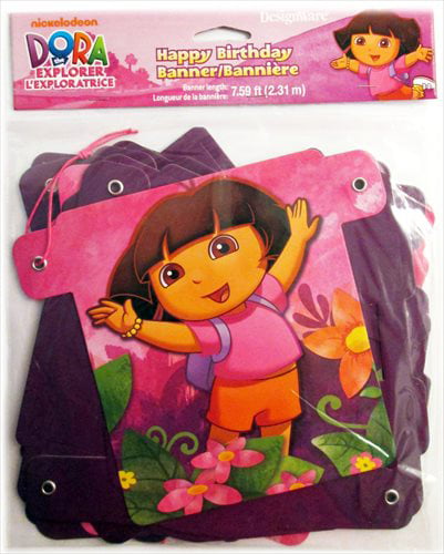 DORA THE EXPLORER Flower Adventure PARTY GAME POSTER ~ Birthday Supplies Pink 