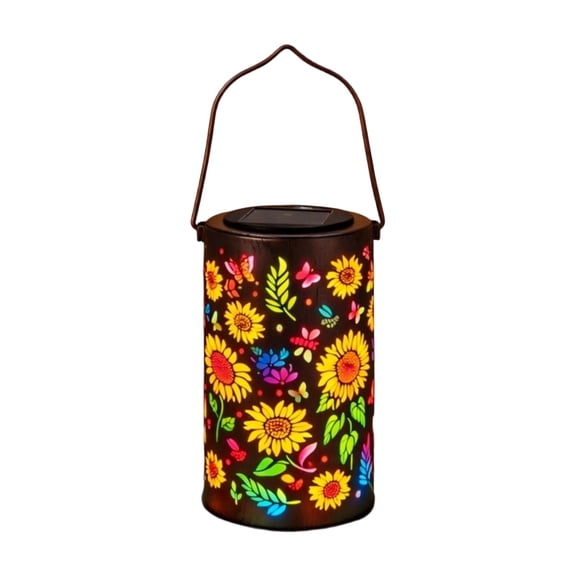 Colorful Sunflower Glow Solar Garden Lantern - 2026 Waterproof Outdoor Solar Powered Hanging Light, Solar Lanterns Outdoor Waterproof for Garden Patio Pathway