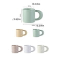 thumbnail image 2 of Matsuzay Taza de café de cerámica reutilizable para el hogar, oficina, dormitorio, bebida, té de la leche, taza de desayuno, reutilizable con asa, para Teteras Blanco Matsuzay HA081206-04, 2 of 6