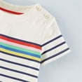 thumbnail image 2 of Toddler Girl Short Sleeve Dress Stripe Rainbow Christmas Cotton Casual Tunic Playwear Basic Shirt Party Dresses 4Y, 2 of 4