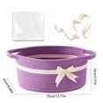 thumbnail image 3 of Dalxymotic Christmas Gift Basket, Cotton Rope Woven Storage Basket with Bow, Holiday Gift Giving Container, Christmas Decorations Indoor Outdoor for Home, Tabletop, Mantel, Shelf, 3 of 7