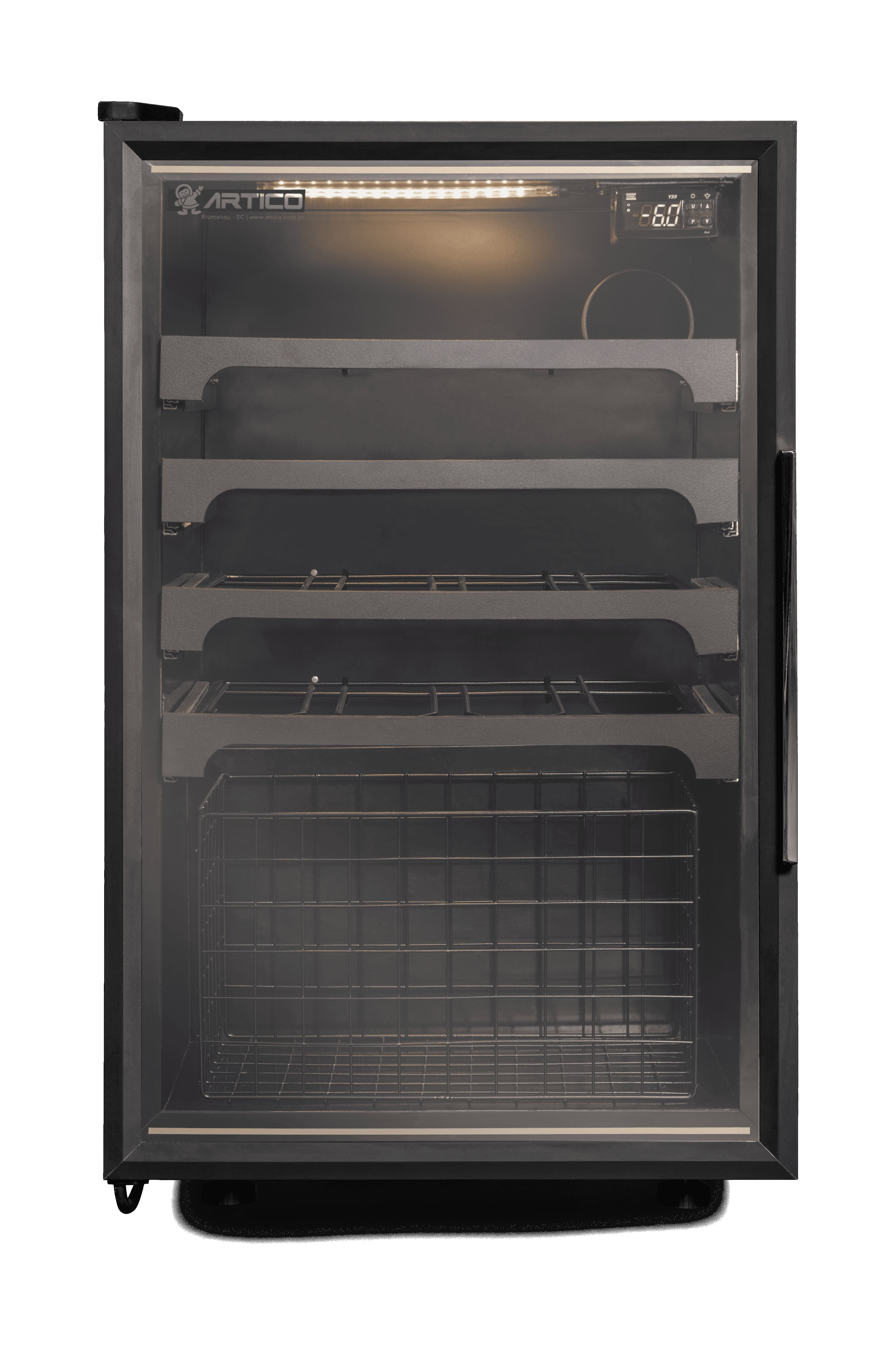 ARTICO Wine Cooler – Built-in or Freestanding, Smart Temperature Control, Ultra-Quiet Operation, LED Lighting, Modern Design (Black, 20 Bottles)