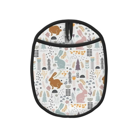 

Matuu Fall Rabbit for Non Slip Pot Holder for Kitchen Baking and Cooking Silicone Pot Mat Mitten With Hanging Loop Heat Resistant 7.5 x 9.4 Inches