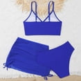 thumbnail image 5 of TOWED22 Girls 3 Piece Bathing Suit Summer Swimsuit UPF Bikini Set with Rash Guard Top and Cover Up Pants Blue,8-9 Y, 5 of 6