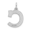 thumbnail image 3 of White Sterling Silver Charm Pendant 19 mm 12 Rhodium-Plated Medium Block Initial C, 3 of 3