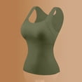 thumbnail image 4 of Yteetum Women's Tank Tops with Build in Bra Padded Summer Square Neck Sleeveless Shirts Casual Solid Lightwieght Comfy Layering Tanks, 4 of 8