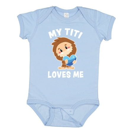 

Inktastic Cute Bigfoot My Titi Loves Me Gift Baby Boy Bodysuit