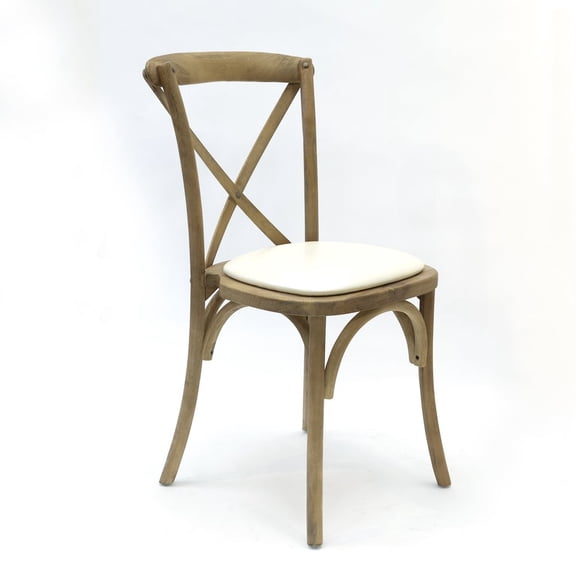 CSP Commerical Seating Products Antique Fruitwood Crossback Dining Chairs