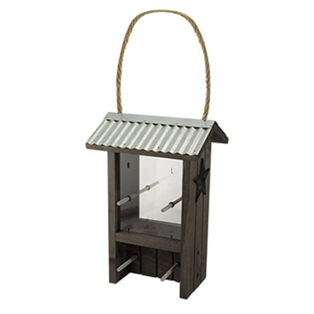 Comedero para pájaros Woodlink, galvanizado, para colgar en techo, gris