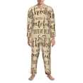 thumbnail image 3 of Fotbe Thanksgiving With A Grateful Heart Pattern Long Sleeve Pajama Set for Men,Sleepwear Set,2-piece Loungewear Set,Soft PJs Comfy Nightwear with Pockets-Large, 3 of 7