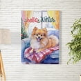 thumbnail image 2 of Watercolor Hello Winter Pomeranian Chill Christmas Welcome Vertical Matte Canvas Poster Pom Dog Lover Gifts Wall Art Home Decor - 00016, 2 of 5
