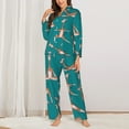 thumbnail image 2 of Lsque Giraffes Doing Various Yoga Pattern Long Sleeve Pajama Set for Women - Soft 2-Piece Sleepwear and Loungewear Set with Pockets, Comfy Nightwear-XX-Large, 2 of 7