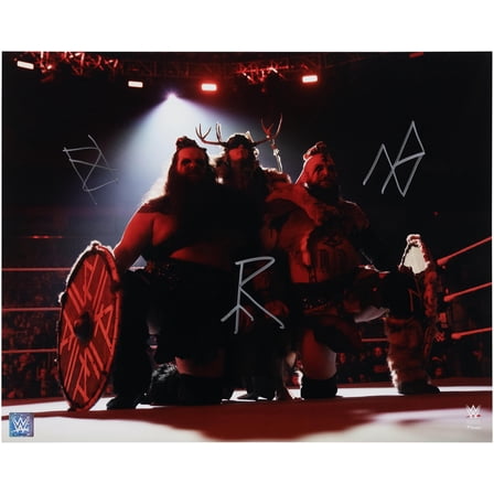 Viking Raiders WWE Multi Autographed 16" x 20" In Ring Photograph Featuring Erik, Ivar, and Valhalla - Fanatics Authentic Certified