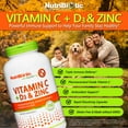thumbnail image 5 of NutriBiotic Vitamin C + Vitamin D3 & Zinc Capsules, 250 Count, 5 of 6