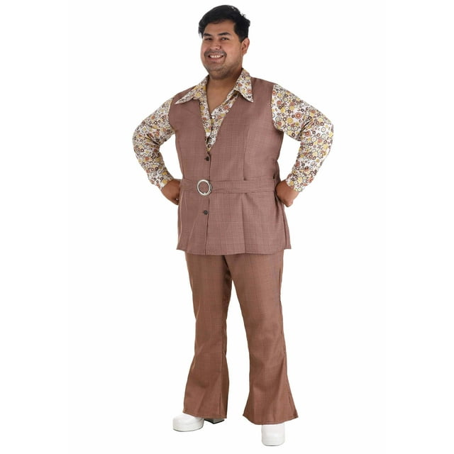 Men's Plus Size 70's Vest Costume