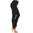thumbnail image 2 of Women's Classic Skinny Ponte Pants Stretchy Mid-Rise Fit, 5-Pocket Design, 2 of 4